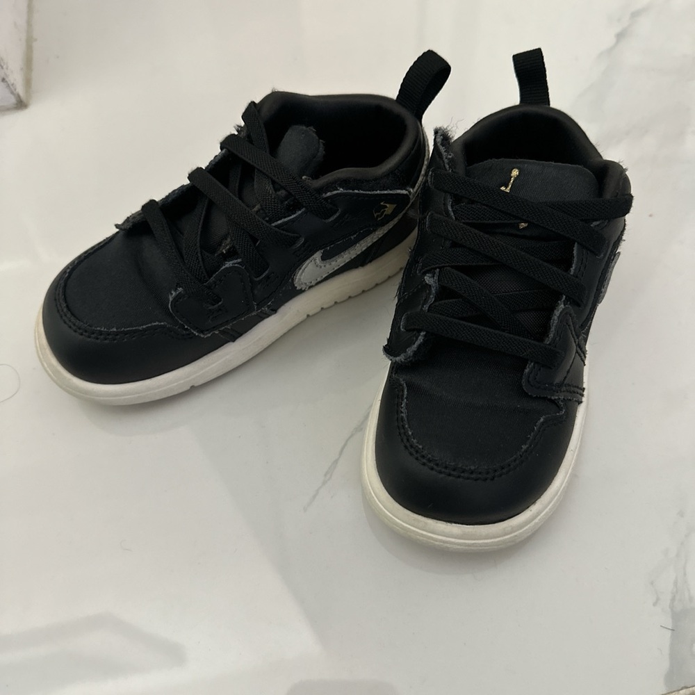Jordan Kids Black Sneakers with White Accents